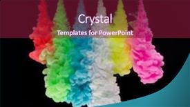  Presentation with black ink - Slide set having coloured acrylic ink mixing background and a violet colored foreground