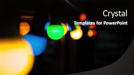  Presentation with string lights - Presentation theme featuring coloured-bulbs-bokeh-background background and a black colored foreground