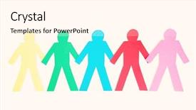  Presentation with paper - PPT layouts consisting of coloured paper cut out figures background and a white colored foreground