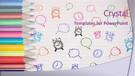  Presentation with doodle - Audience pleasing PPT layouts consisting of coloured pencils against back to school doodle backdrop and a lemonade colored foreground