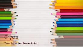  Presentation with coloured - Colorful PPT layouts enhanced with coloured pencils against blank clipboard backdrop and a lemonade colored foreground