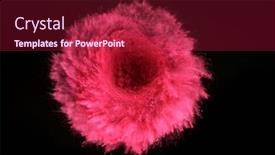  Presentation with explosion - Audience pleasing presentation theme consisting of coloured-powder-explosion-isolated backdrop and a violet colored foreground