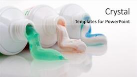  Presentation with toothpaste - Presentation theme consisting of coming out of a tube background and a white colored foreground