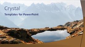  Presentation with lac - PPT theme featuring colourful-autumn-landscape-with-chesery background and a sky blue colored foreground