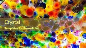  Presentation with shapes - PPT theme enhanced with blue tile mosaic texture vibrant - colourful background made up background and a tawny brown colored foreground