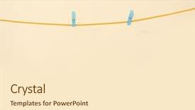  Presentation with laundry - Slide deck having colourful backrounds - laundry line with clothespin background and a cream colored foreground