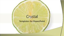  Presentation with lime green and white flower - Beautiful theme featuring colourful backrounds - sliced ripe lime isolated backdrop and a  colored foreground