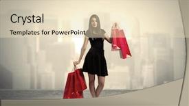  Presentation with red carpet retro style - Colorful PPT layouts enhanced with colourful backrounds - stylish female standing with red backdrop and a lemonade colored foreground