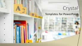  Presentation with authors - Presentation design featuring colourful-books-on-shelves background and a lemonade colored foreground