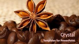  Presentation with star - Presentation theme enhanced with colourful brazil - coffee and star anise background and a  colored foreground