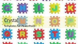  Presentation with building blocks - Beautiful theme featuring colourful building blocks with alphabets backdrop and a blonde colored foreground