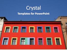 Colourful Building In The Middle PPT template 49 | CrystalGraphics