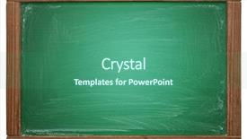  Presentation with clipping - Slides enhanced with colourful chalkboard - school blackboard isolated on white background and a ocean colored foreground