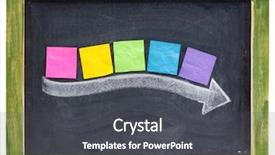  Presentation with timeline - Presentation design with colourful chalkboard - timeline concept - blank colorful background and a dark gray colored foreground