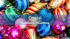  Presentation with shiny - Beautiful presentation theme featuring colourful christmas decoration on a shiny background backdrop and a ocean colored foreground