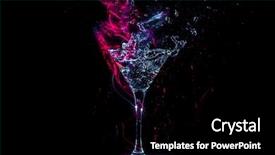  Presentation with black - Presentation theme with martini splash - colourful coctail on the black background and a black colored foreground