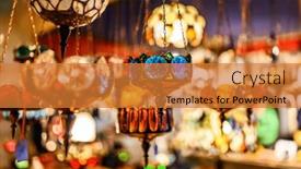  Presentation with lanterns - Slides consisting of colourful-glass-oriental-lanterns background and a gold colored foreground