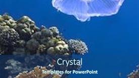  Presentation with under water - Theme enhanced with colourful kind of a landscape background and a ocean colored foreground