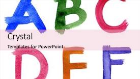  Presentation with watercolor - Beautiful slides featuring colourful letter - watercolor alphabet isolated backdrop and a lemonade colored foreground