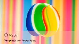  Presentation with lollipop - Slides enhanced with colourful lollipop against the colourful background background and a lemonade colored foreground
