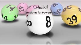  Presentation with lottery ball - Presentation theme enhanced with colourful lottery balls against grey background and a lemonade colored foreground