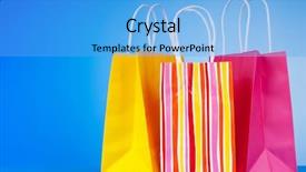  Presentation with plastic bag - Colorful presentation theme enhanced with colourful paper shopping bags backdrop and a  colored foreground