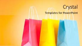  Presentation with plastic bag - PPT theme enhanced with colourful paper shopping bags background and a  colored foreground