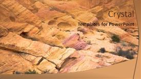  Presentation with nevada - PPT theme having colourful-rock-formations background and a gold colored foreground