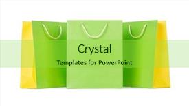  Presentation with plastic bag - Amazing presentation theme having colourful shopping bags isolated backdrop and a yellow colored foreground