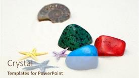  Presentation with seashell - Colorful presentation enhanced with colourful-stones-starfishes backdrop and a cream colored foreground