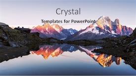  Presentation with lac - Presentation theme enhanced with colourful-sunset-on-lac-blanc background and a light blue colored foreground