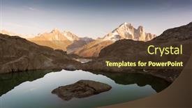  Presentation with lac - Cool new slide deck with colourful-sunset-on-lac-blanc backdrop and a tawny brown colored foreground