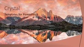  Presentation with blanc - PPT layouts consisting of colourful-sunset-on-lac-blanc background and a coral colored foreground
