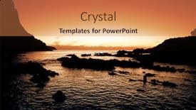  Presentation with australia - Presentation having colourful sunset silhouette at second valley south australia background and a coral colored foreground