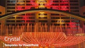  Presentation with modern chinese - Presentation theme enhanced with colourfully issued input in dear modern hotel in the chinese city background and a crimson colored foreground