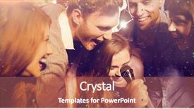  Presentation with friends - Colorful slide set enhanced with colours against happy friends sing backdrop and a coral colored foreground