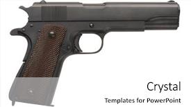  Presentation with world war - Amazing presentation design having colt - unissued american-made 45 1911a1 semi-automatic backdrop and a white colored foreground