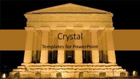  Presentation with nativity scene of christ - Beautiful presentation theme featuring colum - doric temple of concordia backdrop and a gold colored foreground