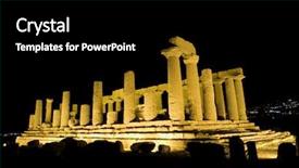  Presentation with scene - Colorful slides enhanced with colum - doric temple of giunone backdrop and a black colored foreground