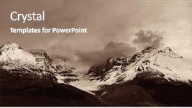  Presentation with banff national park - Amazing presentation design having columbia icefield panorama with snow backdrop and a coral colored foreground