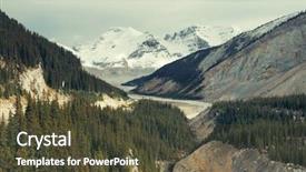 Presentation with banff national park - Presentation theme featuring columbia icefield with snow covered background and a tawny brown colored foreground