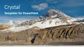  Presentation with banff national park - Theme consisting of columbia-icefield-with-snow-covered background and a ocean colored foreground