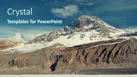  Presentation with banff national park - Beautiful presentation theme featuring columbia-icefield-with-snow-covered backdrop and a ocean colored foreground