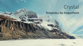  Presentation with banff national park - Slide set having columbia-icefield-with-snow-covered background and a light blue colored foreground