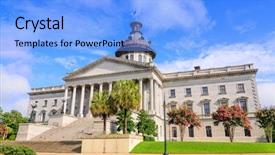  Presentation with usa - Colorful slides enhanced with columbia south carolina usa backdrop and a light blue colored foreground