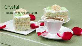  Presentation with cup cake - Beautiful slides featuring columbine - good morning cake with whipped backdrop and a  colored foreground