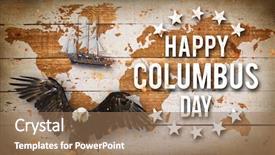  Presentation with columbus - Audience pleasing slides consisting of columbus day banner american patriot backdrop and a coral colored foreground