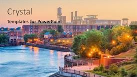  Presentation with columbus - Slide deck having columbus-georgia-usa-downtown-skyline background and a lemonade colored foreground