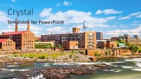  Presentation with columbus - Audience pleasing PPT theme consisting of columbus-georgia-usa-downtown-skyline backdrop and a light blue colored foreground