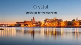  Presentation with columbus - Slide set featuring columbus-georgia-usa-downtown-skyline background and a teal colored foreground